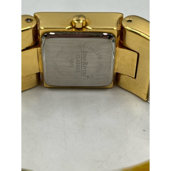 Joan Rivers Vintage Translucent Lucite Floral Wristband Watch - Picture 5 of 16